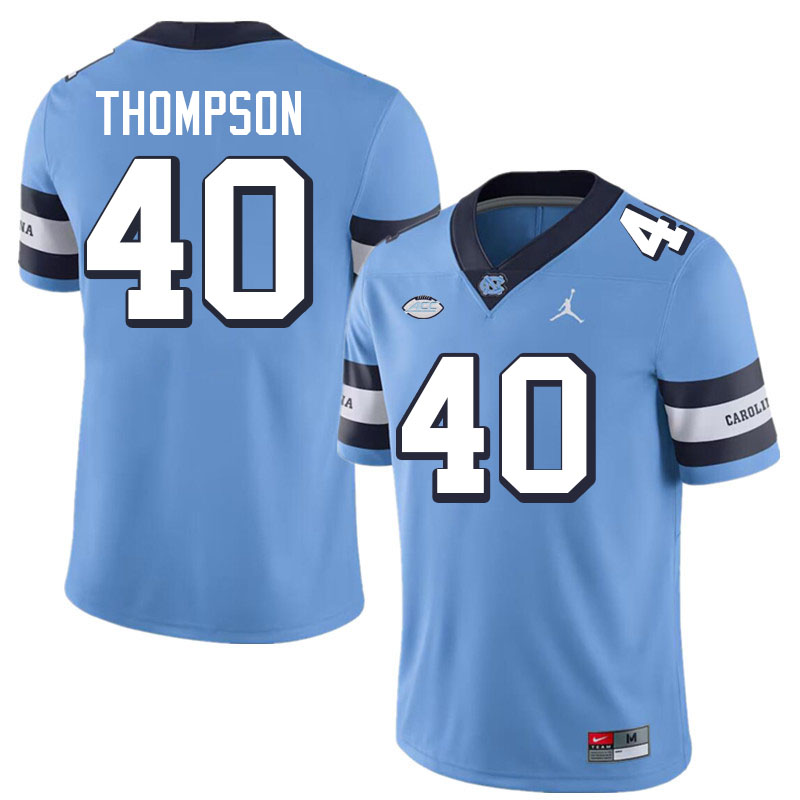 #40 Tyler Thompson North Carolina Tar Heels College Football Jersey Stitched-Retro Blue #40 Tyler Thompson North Carolina Tar Heels College Football Jersey Stitched-Retro Blue